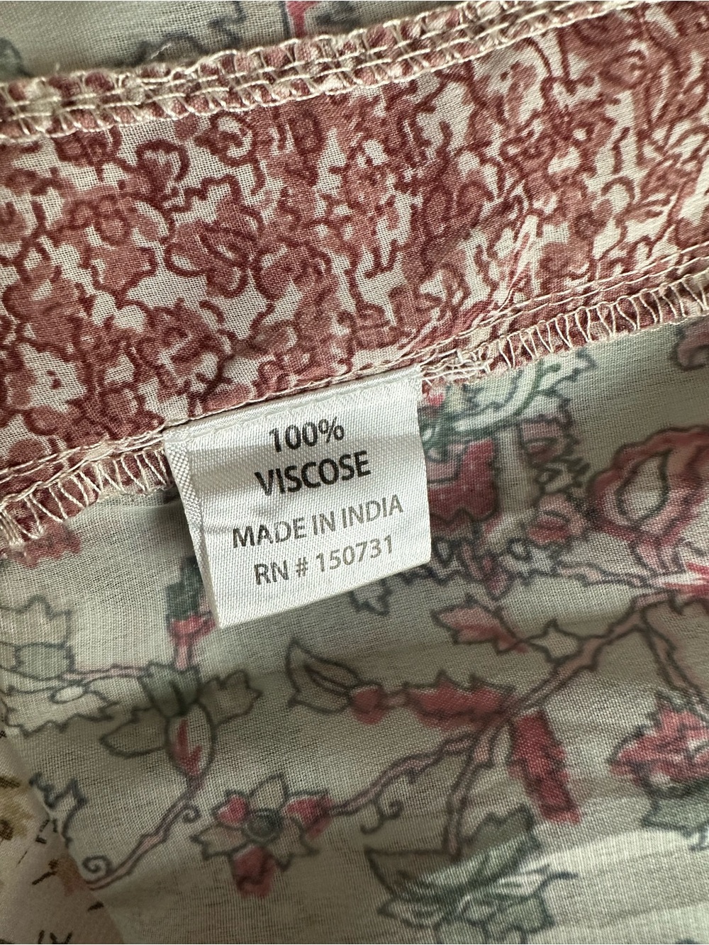 NWOT Young Threads Floral Patchwork Button-Front Blouse - Pink Multi - Picture 7 of 7